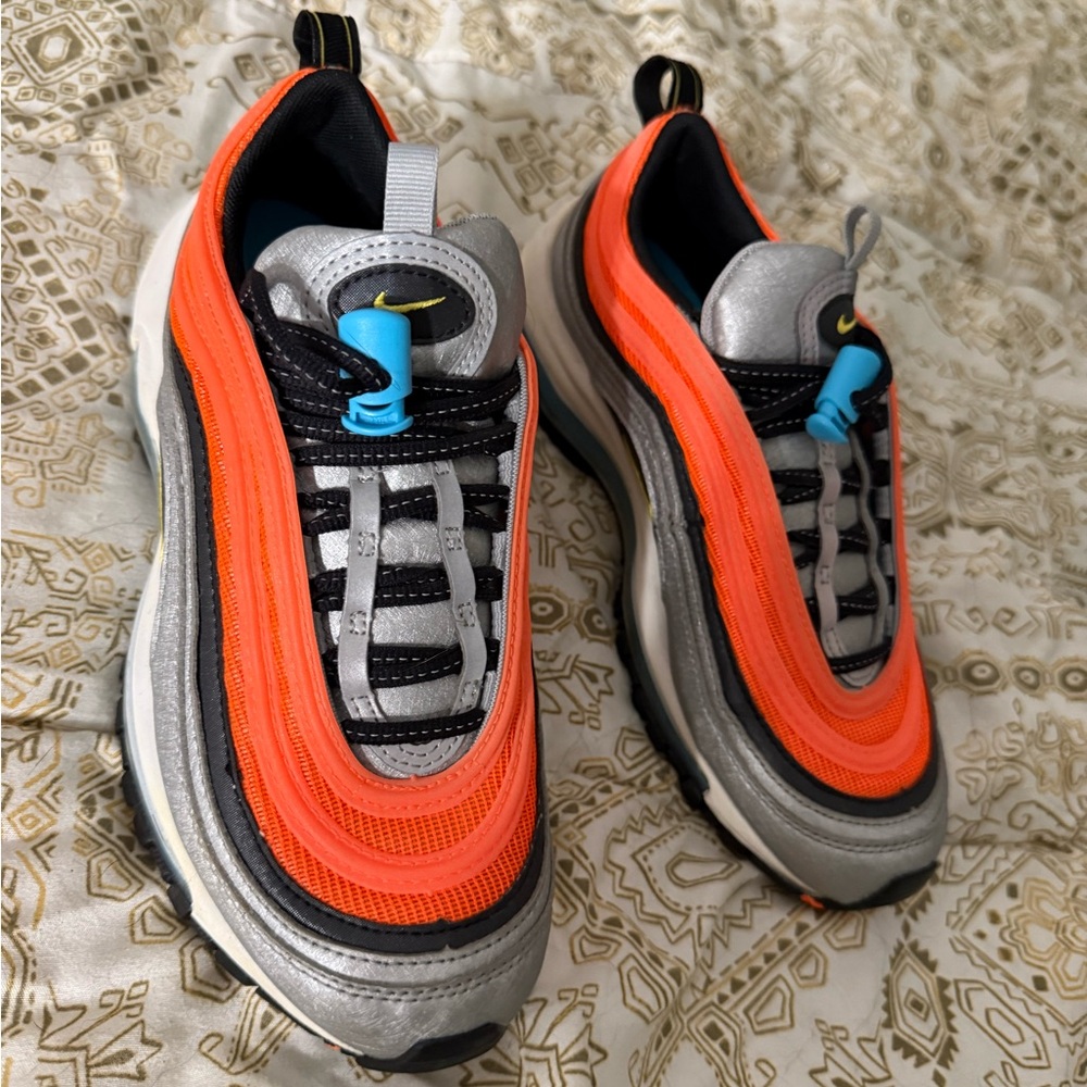 Nike Orange and Silver Athletic Shoes